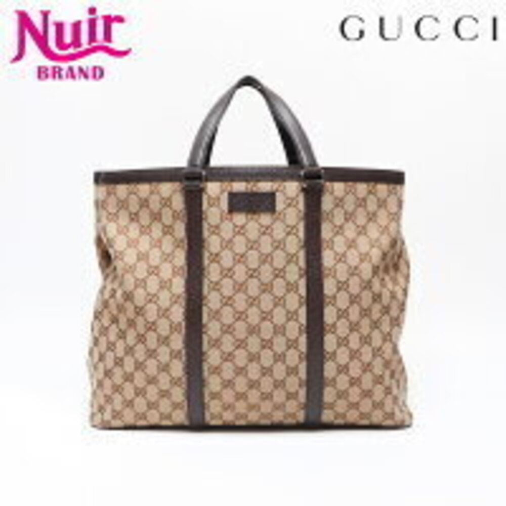 Gucci GG Canvas Travel Bag Tote Beige